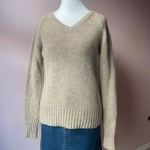 Vintage Early 2000s Rory Gilmore Academia Wool V-Neck Sweater